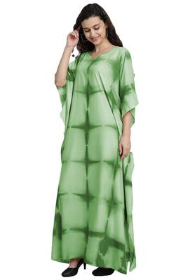 JSDC Occasion Wear Printed Cotton Tie Dye Women Free Size Kaftan Caftan 1