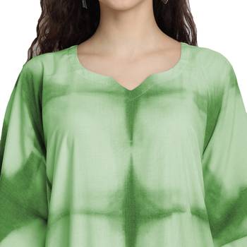 JSDC Occasion Wear Printed Cotton Tie Dye Women Free Size Kaftan Caftan 2