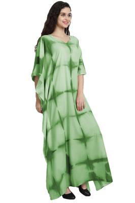 JSDC Occasion Wear Printed Cotton Tie Dye Women Free Size Kaftan Caftan 3