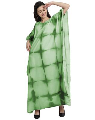 JSDC Occasion Wear Printed Cotton Tie Dye Women Free Size Kaftan Caftan 5