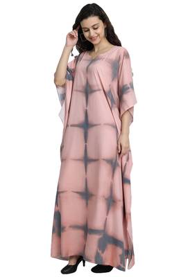 JSDC Lounge Wear Women Free Size Printed Poly Cotton Fabric Kaftan 1