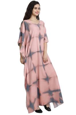 JSDC Lounge Wear Women Free Size Printed Poly Cotton Fabric Kaftan 2