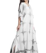 JSDC Evening Wear Women Cotton Tie Dye Long Printed Kaftan