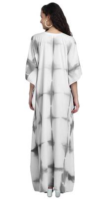 JSDC Evening Wear Women Cotton Tie Dye Long Printed Kaftan 4
