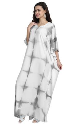 JSDC Evening Wear Women Cotton Tie Dye Long Printed Kaftan 5