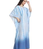 JSDC Women Beach Wear Long Ankle Length Printed Tie Dye Cotton Kaftan