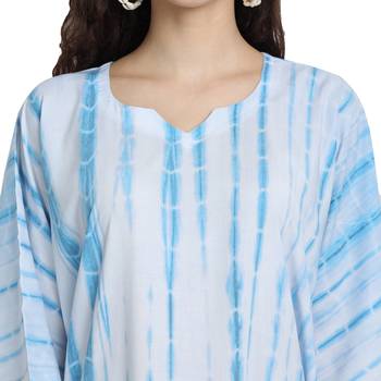 JSDC Women Beach Wear Long Ankle Length Printed Tie Dye Cotton Kaftan 3