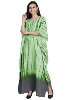 JSDC Casual Wear Printed Tie-Dye Women Long Cotton Kaftan 1