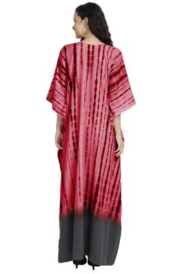 JSDC Maroon Color Printed Cotton Kaftan For Women 5