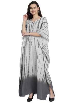 JSDC Outdoor Wear Cotton Printed Women Long Free Size Kaftan 3