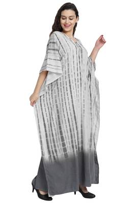 JSDC Outdoor Wear Cotton Printed Women Long Free Size Kaftan 5