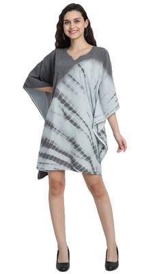 JSDC Women Beach Wear Short Length Printed Tie Dye Cotton Kaftan 1