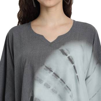 JSDC Women Beach Wear Short Length Printed Tie Dye Cotton Kaftan 3