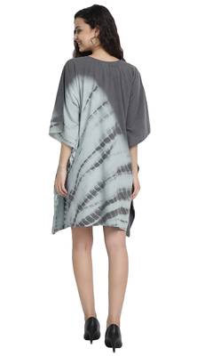 JSDC Women Beach Wear Short Length Printed Tie Dye Cotton Kaftan 5