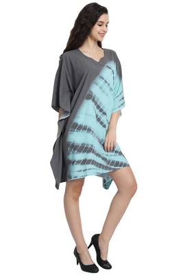 JSDC Lounge Wear Printed Tie Dye Cotton Fabric Women Kaftan 1