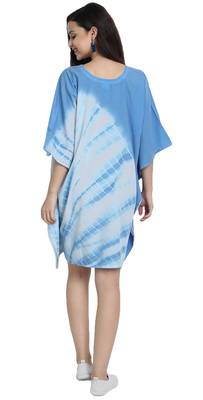JSDC Printed Daily Wear Women Cotton Tie Die Short Kaftan 3