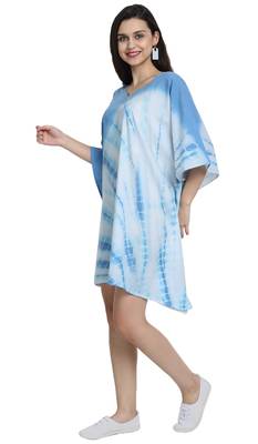 JSDC Printed Daily Wear Women Cotton Tie Die Short Kaftan 4
