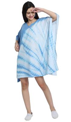 JSDC Printed Daily Wear Women Cotton Tie Die Short Kaftan 5