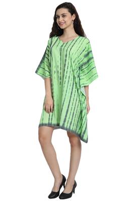 JSDC Free Size Women Short Printed Tie Dye Kaftan 1