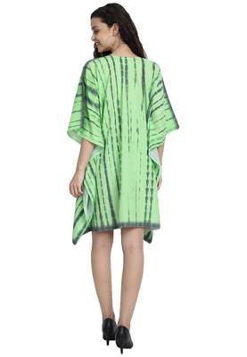 JSDC Free Size Women Short Printed Tie Dye Kaftan 3