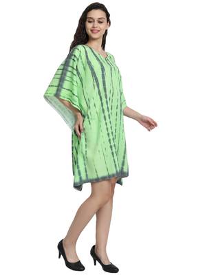 JSDC Free Size Women Short Printed Tie Dye Kaftan 5