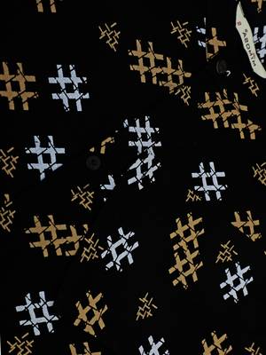 Black printed cotton long-kurtis 5