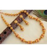 Beautiful Antique Gold T1 Ruby Designer Necklace Set Dj28334