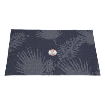NFI essentials PVC Dining Table Dinner Mats Set of 6 Pcs Dinner Placemats Multipurpose Dinner & Kitchen Coaster (Blue) 4