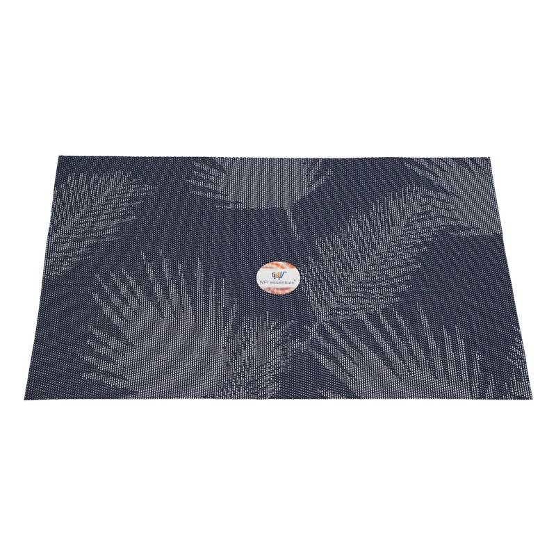 NFI essentials PVC Dining Table Dinner Mats Set of 6 Pcs Dinner Placemats Multipurpose Dinner & Kitchen Coaster (Blue)
