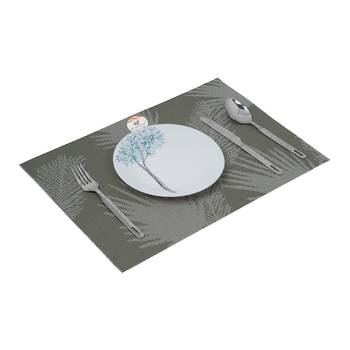 NFI essentials PVC Dining Table Dinner Mats Set of 6 Pcs Dinner Placemats Multipurpose Dinner & Kitchen Coaster (Green) 5