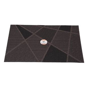 NFI essentials PVC Dining Table Dinner Mats Set of 6 Pcs Dinner Placemats Multipurpose Dinner & Kitchen Coaster (Brown) 5