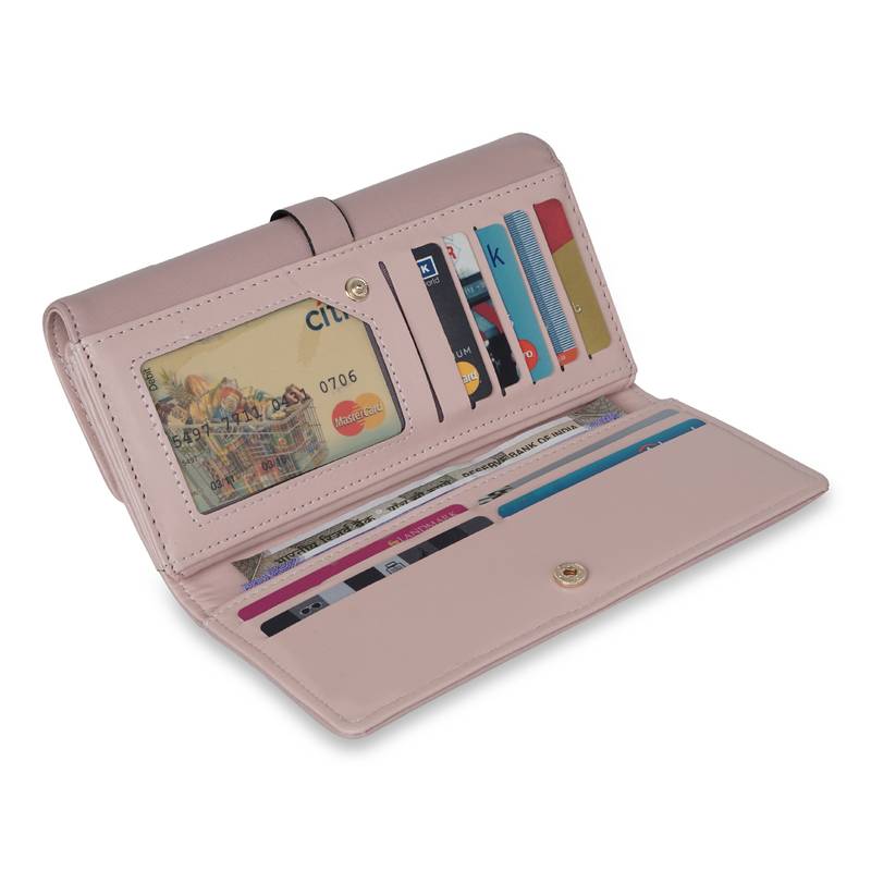 NFI essentials Wallet for Girl's Stylish Clutch Hand Women's Wallet Card Holders Money Purse Mobile Pouch Bag (Beige)