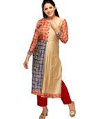 Multicolor Chanderi kurti