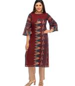 Maroon Chanderi kurti