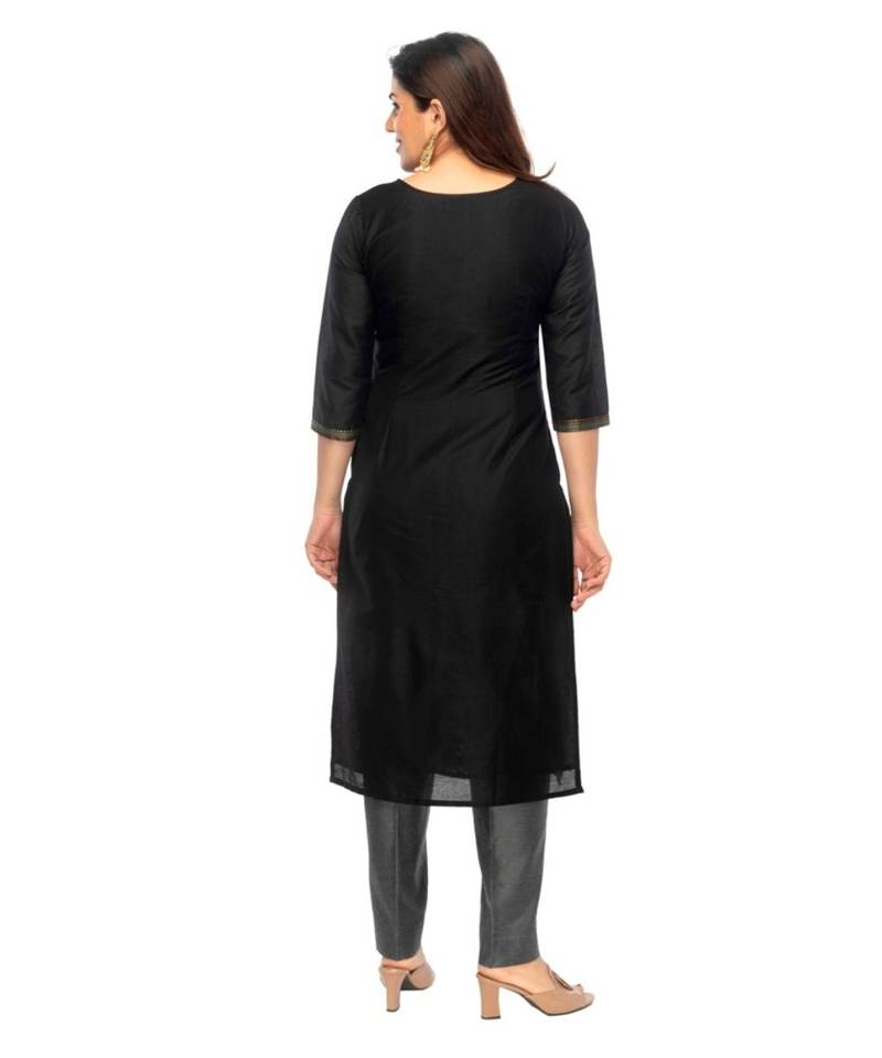 Black Chanderi kurti