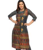 Gray Chanderi kurti