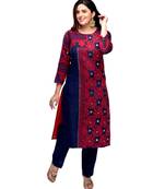 Red Chanderi kurti