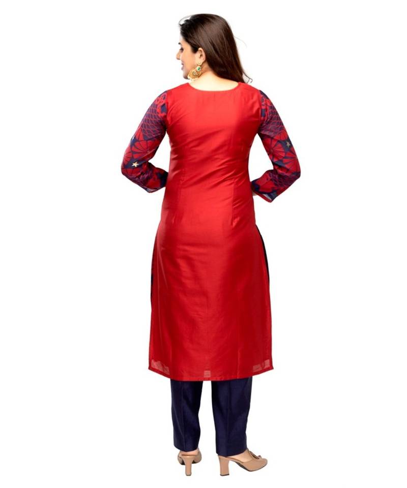Red Chanderi kurti