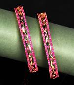 Purple Gold Plated Set of Two Bangles