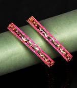 Purple Gold Plated Set of Two Bangles