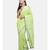 Unitex Fashion  Premium Quality Pista Green with Silver Linen Zari Border saree