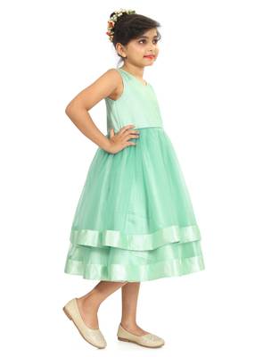 Kids Sky Blue Frock  3