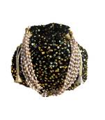 Shoptory India Sequined Handcrafted Wristlets Potli Bag For Party, Wedding, Return gifts - Gold