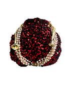 Shoptory India Sequined Handcrafted Wristlets Potli Bag For Party, Wedding, Return gifts - Red