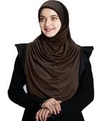 Mehar Hijab's Modest Women's Designed Stylish Polycotton Feel Good Fabric  Naaz Hijab Formal Grey-Black Glit