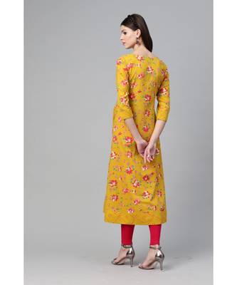 Mustard Floral Printed Anarkali 7