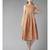 Beige Leheriya Printed Box Pleated A-Line Dress