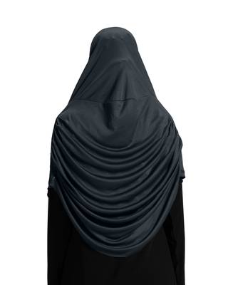 Modest Women's Embellished with Glittering Stone Designs Stylish Polyester Feel Good Fabric  AASIMAH  HIJAB GREY 4