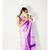 VASTRANAND Lavender Floral Printed Pure Silk Saree