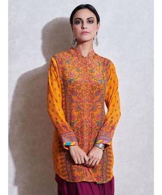 Band Collar Full Sleeves Kurti 2